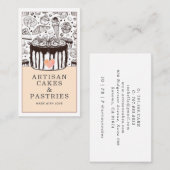 ベーカリーパティシシェフケーキアンドペストリーピーチ 名刺 (正面/裏面)