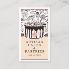 ベーカリーパティシシェフケーキアンドペストリーピーチ 名刺