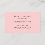 ベーカリーパティシシェフケーキロゴ 名刺 (裏面)