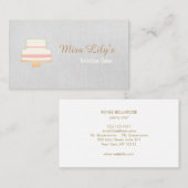 ベーカリーパティシシェフケーキロゴ 名刺 (正面/裏面)