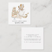 ベーカリーパティシシェフケーキ スクエア名刺 (正面/裏面)