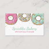 ベーカリーパティシシェフケータリング振りかけドーナツ 名刺 (正面)