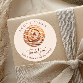 ベーカリーパティシシェフサンキューシナモンパ転がンパン ラウンドシール