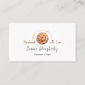 ベーカリーパティシシェフシナモン転がウォーターカラー素朴 名刺 (正面)