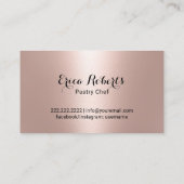 ベーカリーパティシシェフスイートストロベリーバラ金ゴールド 名刺 (裏面)