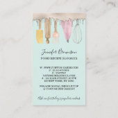 ベーカリーパティシシェフティール(緑がかった色)水彩ケーキドリップ 名刺 (裏面)