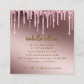 ベーカリーパティシシェフバラ金ゴールドグリッタードリップケーキSq スクエア名刺 (裏面)