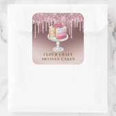 ベーカリーパティシシェフバラ金ゴールドグリッタードリップ スクエアシール (バッグ)