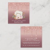 ベーカリーパティシシェフバラ金ゴールドグリッタードリップ スクエア名刺 (正面/裏面)