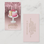 ベーカリーパティシシェフバラ金ゴールドグリッタードリップ 名刺 (正面/裏面)