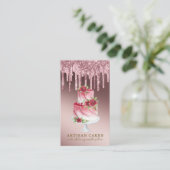 ベーカリーパティシシェフバラ金ゴールドグリッタードリップ 名刺 (スタンド正面)