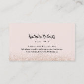 ベーカリーパティシシェフバラ金ゴールドスイートケーキロゴ 名刺 (裏面)