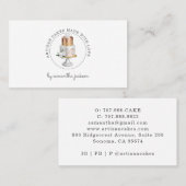 ベーカリーパティシシェフバラ金ゴールドホワイトケーキ 名刺 (正面/裏面)