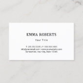 ベーカリーパティシシェフパイピングバッグ&ハート水彩 名刺 (裏面)