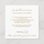 ベーカリーパティシシェフパーティーケーキメーカー スクエア名刺 (裏面)