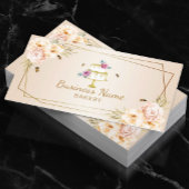 ベーカリーパティシシェフパールフラワー&ビーズスイートケーキ 名刺