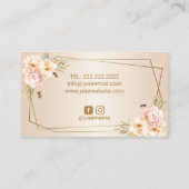 ベーカリーパティシシェフパールフラワー&ビーズスイートケーキ 名刺 (裏面)