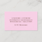 ベーカリーパティシシェフピンクグリッター名刺 名刺 (裏面)