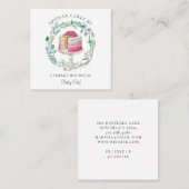 ベーカリーパティシシェフベイカースクエアビジネスカード スクエア名刺 (正面/裏面)