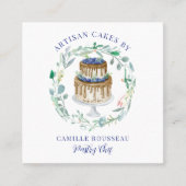 ベーカリーパティシシェフベイカースクエアビジネスカード スクエア名刺 (正面)