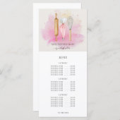 ベーカリーパティシシェフベイカーズピンク価格 メニュー (正面/裏面)