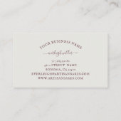 ベーカリーパティシシェフベイカー食材の名刺 名刺 (裏面)