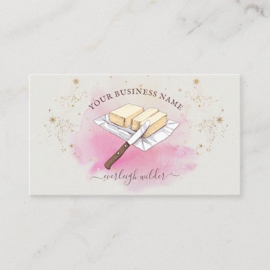 ベーカリーパティシシェフベイカー食材の名刺 名刺 (正面)