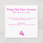 ベーカリーパティシシェフベリーチーズケーキ スクエア名刺 (裏面)