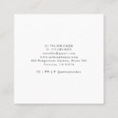 ベーカリーパティシシェフベーカーズツールビジネスカード スクエア名刺 (裏面)