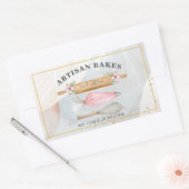 ベーカリーパティシシェフベーカーズツールビジネスリカン 長方形シール (封筒)