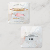 ベーカリーパティシシェフベーカーズツールビジネス スクエア名刺 (正面/裏面)