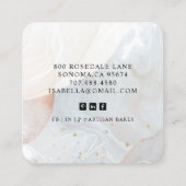 ベーカリーパティシシェフベーカーズツールビジネス スクエア名刺 (裏面)