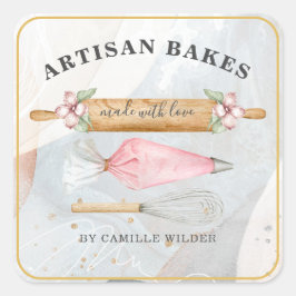 ベーカリーパティシシェフベーカーズツール製品ラベル スクエアシール