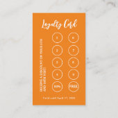 ベーカリーパティシシェフベーキングアターズオレンジ ロイヤリティカード (裏面)