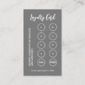 ベーカリーパティシシェフベーキングアターズグレー ロイヤリティカード (裏面)