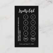 ベーカリーパティシシェフベーキングアターズブラック ロイヤリティカード (裏面)