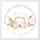 ベーカリーパティシシェフベーキング器水彩 ウィンドウサイン (シート)