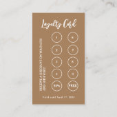 ベーカリーパティシシェフベーキング器物器ブラウン ロイヤリティカード (裏面)