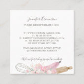 ベーカリーパティシシェフムボホシック スクエア名刺 (裏面)