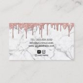 ベーカリーパティシシェフモダンバラ金ゴールドドリップスマーブル 名刺 (裏面)