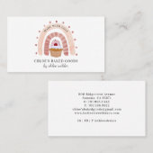 ベーカリーパティシシェフレインボーカップケーキビジネスカード 名刺 (正面/裏面)