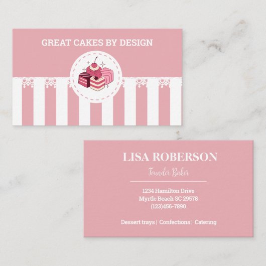 ベーカリーパティシシェフ名刺 名刺 (正面/裏面)