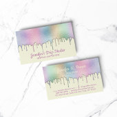 ベーカリーパティシシェフ抽象芸術レインボー絵画ズベージュ 名刺