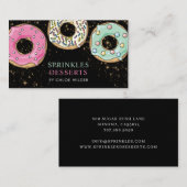 ベーカリーパティシシェフ振りかけるドーナツ 名刺 (正面/裏面)