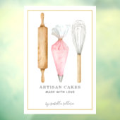 ベーカリーパティシシェフ水彩ベーキング器具 ウィンドウサイン (シート3)