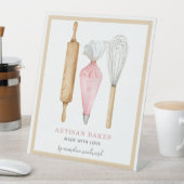 ベーカリーパティシシェフ水彩ベーキング器具 台座サイン (インサイチュ)