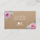 ベーカリーパティシシェフ素朴フラワー&ビーズケーキクラフト 名刺 (裏面)