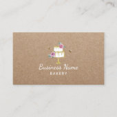 ベーカリーパティシシェフ素朴フラワー&ビーズケーキクラフト 名刺 (正面)