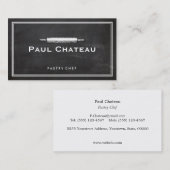 ベーカリーパティシシェフ転がのピンベイカーロゴ 名刺 (正面/裏面)