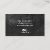 ベーカリーパティシシェフ金ゴールドドリップケーキチョークボード 名刺 (裏面)